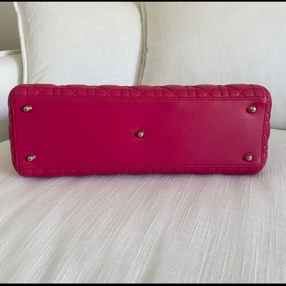 SOLD!Christian Dior Large Lady Dior Bag w/ Strap - Picture 6 of 12
